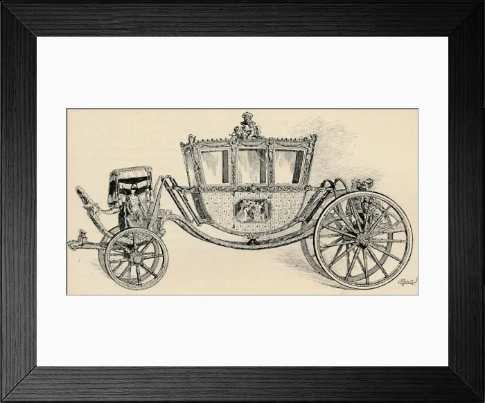 Framed Print : The Irish Lord Chancellors Carriage, (South Kensington), 1886. Artist: E H Fitchen Framed Print : The Irish Lord Chancellors Carriage, (South Kensington), 1886. Artist: E H Fitchen