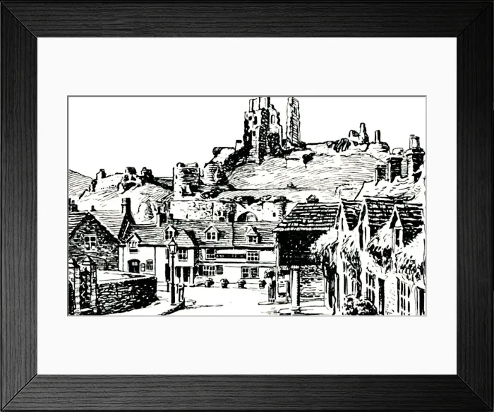 Framed Print : Corfe Village, 1929 Framed Print : Corfe Village, 1929