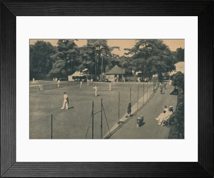 Framed Print : Hard Tennis Courts, Upper Gardens, 1929