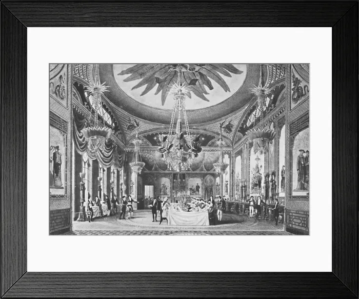 Framed Print : The Banqueting Room, c1827, (1939) Framed Print : The Banqueting Room, c1827, (1939)