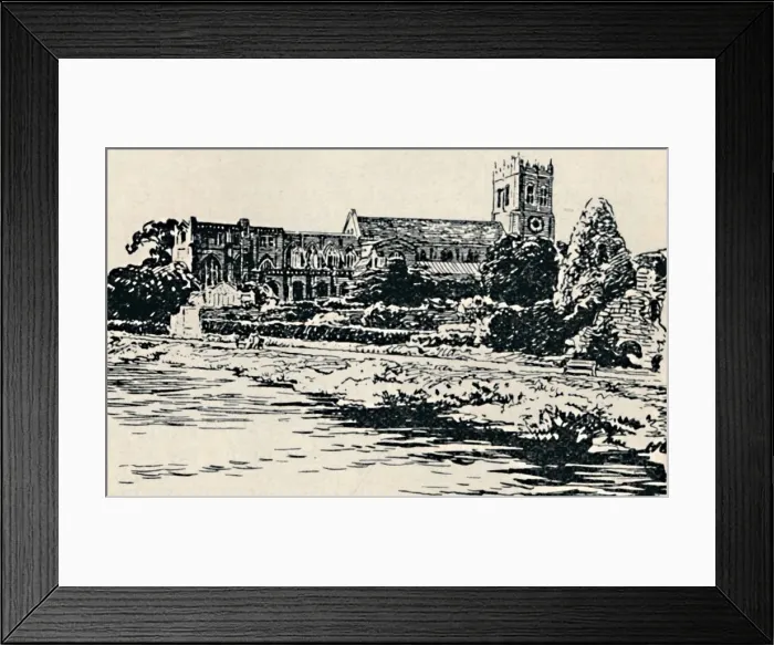 Framed Print : Christchurch Priory, 1929 Framed Print : Christchurch Priory, 1929