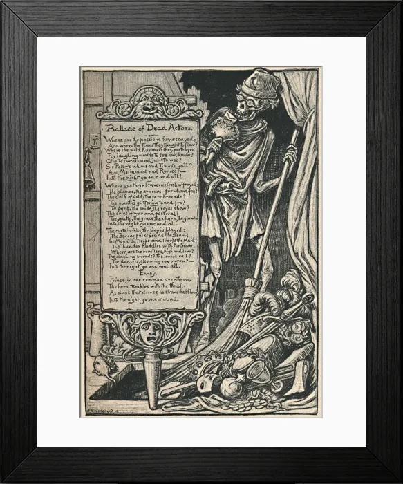 Framed Print : Ballade of Dead Actors, 1886. Artist: Elihu Vedder Framed Print : Ballade of Dead Actors, 1886. Artist: Elihu Vedder