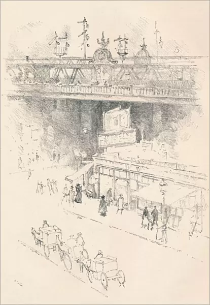 Corner of Villiers Street, Charing Cross, 1896. Artist: Joseph Pennell