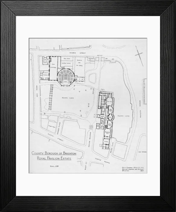 Framed Print : A Plan of the Pavilion Estate as it was in 1937, (1939)