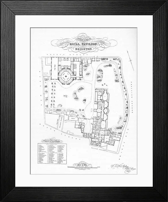 Framed Print : A Plan of the Pavilion Estate as it was when purchased by the Town Authorities, 1850, (1939) Framed Print : A Plan of the Pavilion Estate as it was when purchased by the Town Authorities, 1850, (1939)