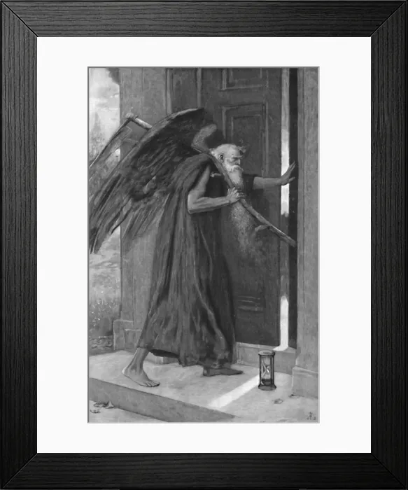 Framed Print : Death the Reaper, 1896. Artist: P Naumann Framed Print : Death the Reaper, 1896. Artist: P Naumann