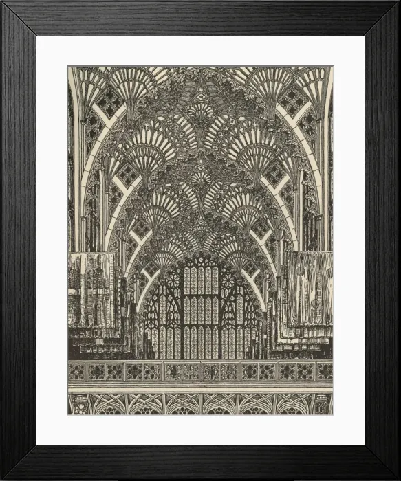 Framed Print : Fan Vaulting, (1931). Artist: Charles Henry Bourne Quennell Framed Print : Fan Vaulting, (1931). Artist: Charles Henry Bourne Quennell