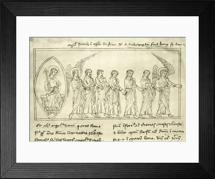 Framed Print : Oliphants and crots; Scriptum super apocalypsim, from the end of the fourteenth century Framed Print : Oliphants and crots; Scriptum super apocalypsim, from the end of the fourteenth century