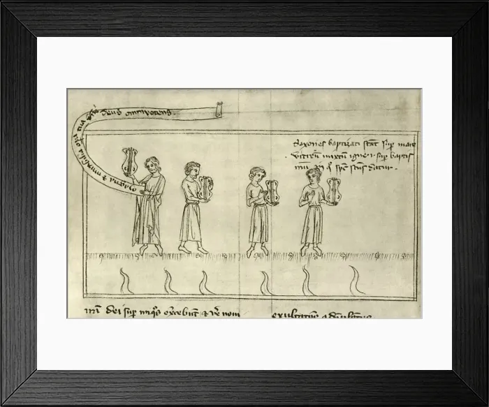 Framed Print : Oliphants and crots; Scriptum super apocalypsim, from the end of the fourteenth century Framed Print : Oliphants and crots; Scriptum super apocalypsim, from the end of the fourteenth century