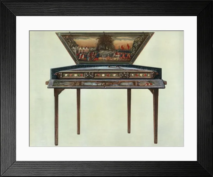 Framed Print : Seventeenth century dulcimer from H. Boddingtons collection, 1948 Framed Print : Seventeenth century dulcimer from H. Boddingtons collection, 1948