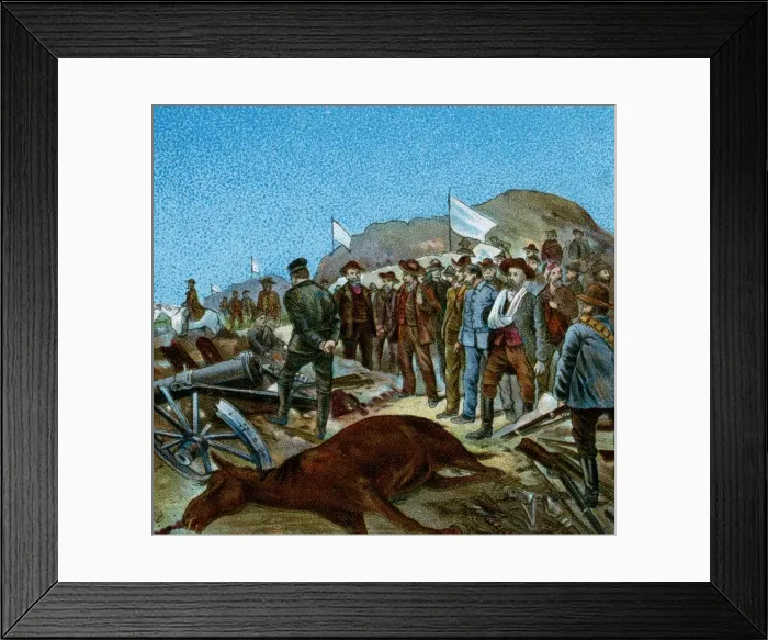 Framed Print : In Cronjes Laager after Surrender, 1900 Framed Print : In Cronjes Laager after Surrender, 1900