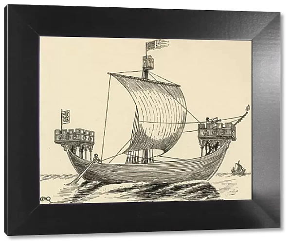 A Ship of the time of Edward I. (based on the Dover seal, 1284), (1931). Artist