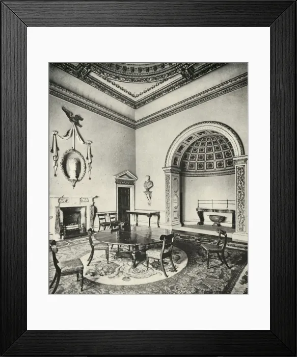 Framed Print : Contrasted Interiors: Palladian - The Dining-Room, Holkham, Norfolk, by William Kent Framed Print : Contrasted Interiors: Palladian - The Dining-Room, Holkham, Norfolk, by William Kent