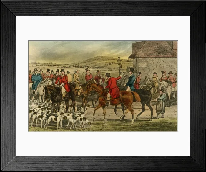 Framed Print : Mr. Jorrocks introduces the Yorkshireman to the Surrey, 1838. Artist: Henry Thomas Alken Framed Print : Mr. Jorrocks introduces the Yorkshireman to the Surrey, 1838. Artist: Henry Thomas Alken