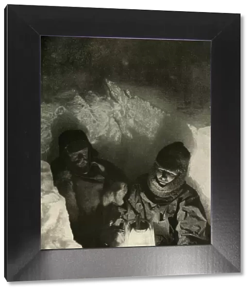 Murray and Priestley Going Down A Shaft Dug in Green Lake, c1908, (1909)