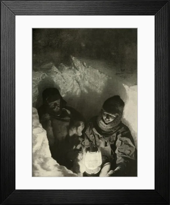 Framed Print : Murray and Priestley Going Down A Shaft Dug in Green Lake, c1908, (1909) Framed Print : Murray and Priestley Going Down A Shaft Dug in Green Lake, c1908, (1909)