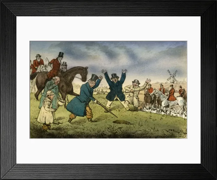Framed Print : Old Tom, the Veteran Hare, and his Experiences, 1838. Artist: Henry Thomas Alken Framed Print : Old Tom, the Veteran Hare, and his Experiences, 1838. Artist: Henry Thomas Alken