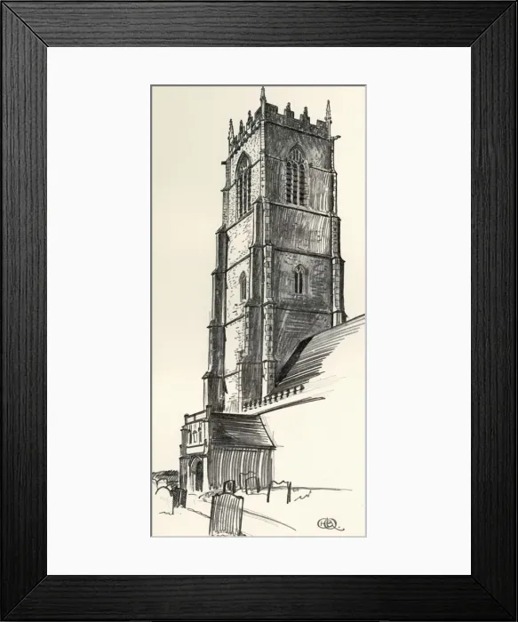 Framed Print : A Perpendicular Church Tower, Winterton, Norfolk, (1931). Artist: Charles Henry Bourne Quennell Framed Print : A Perpendicular Church Tower, Winterton, Norfolk, (1931). Artist: Charles Henry Bourne Quennell