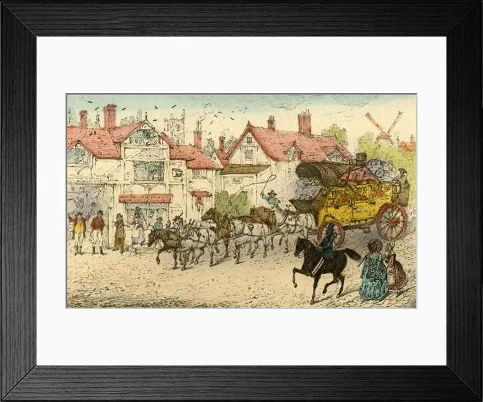 Framed Print : Mr Jorrockss Surprise on seeing the Paris Diligence My Vig, heres Wombwell s Framed Print : Mr Jorrockss Surprise on seeing the Paris Diligence My Vig, heres Wombwell s
