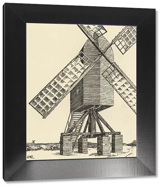 A Mediaeval Windmill, (1931). Artist: Charles Henry Bourne Quennell