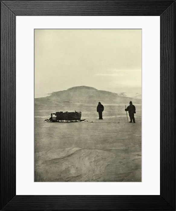 Framed Print : Sledging on the Barrier Before the Return of the Sun, c1908, (1909) Framed Print : Sledging on the Barrier Before the Return of the Sun, c1908, (1909)