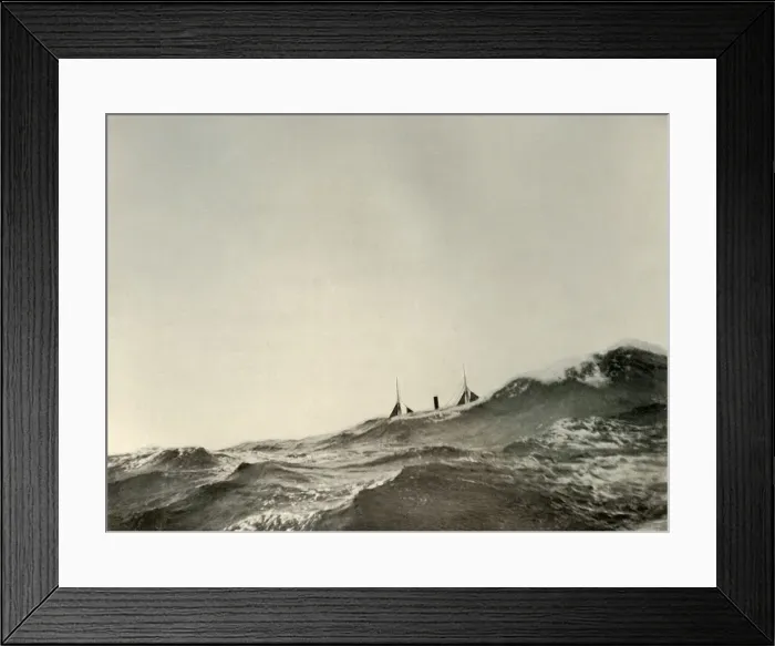 Framed Print : The Towing Steamer Koonya... in a Heavy Sea, 1908, (1909) Framed Print : The Towing Steamer Koonya... in a Heavy Sea, 1908, (1909)