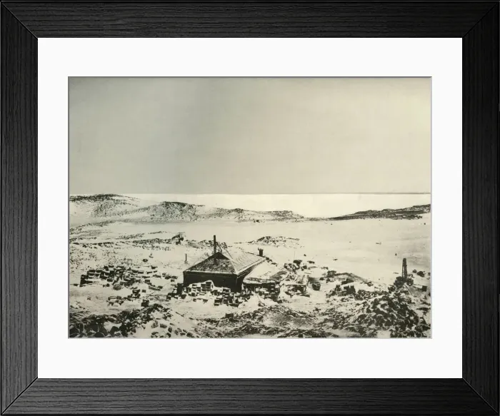 Framed Print : A View of the Hut Looking Northwards. c1908, (1909) Framed Print : A View of the Hut Looking Northwards. c1908, (1909)