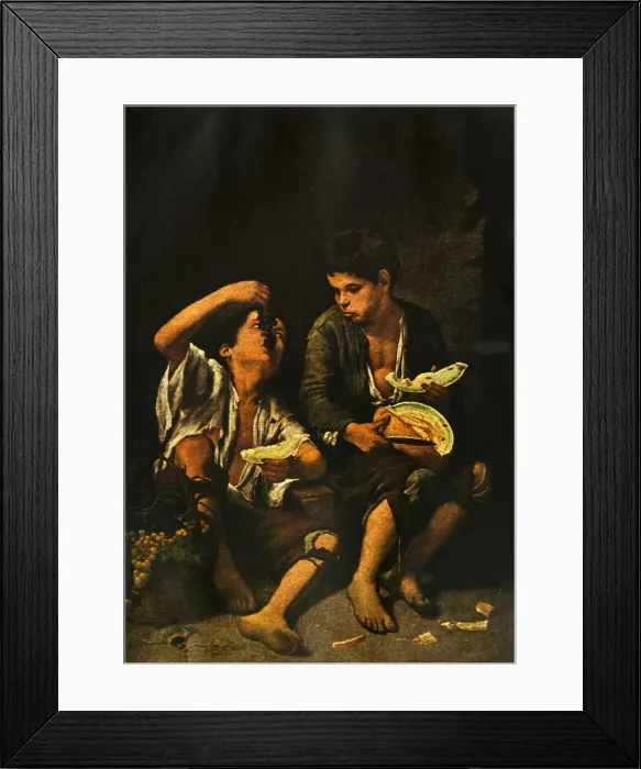 Framed Print : Boys eating Fruit, 1645, (1938). Artist: Bartolome Esteban Murillo Framed Print : Boys eating Fruit, 1645, (1938). Artist: Bartolome Esteban Murillo