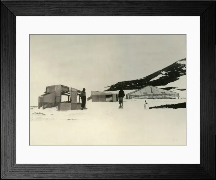 Framed Print : The Winter Quarters of the Discovery Expedition at Hut Point, c1908, (1909) Framed Print : The Winter Quarters of the Discovery Expedition at Hut Point, c1908, (1909)