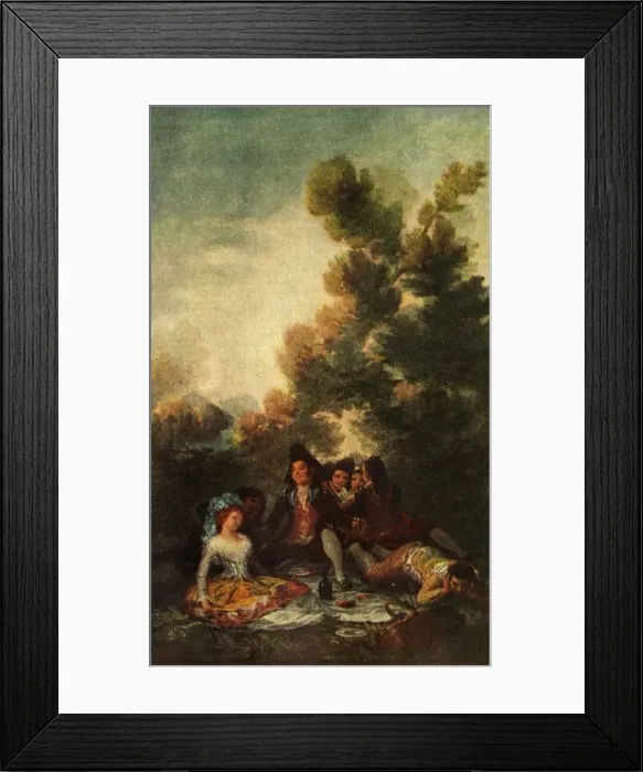 Framed Print : The Picnic, 1785-1790, (1938). Artist: Francisco Goya Framed Print : The Picnic, 1785-1790, (1938). Artist: Francisco Goya