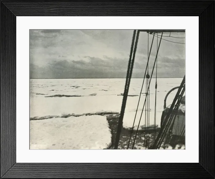 Framed Print : Pushing Through Heavy Floes In the Ross Sea, c1908, (1909) Framed Print : Pushing Through Heavy Floes In the Ross Sea, c1908, (1909)