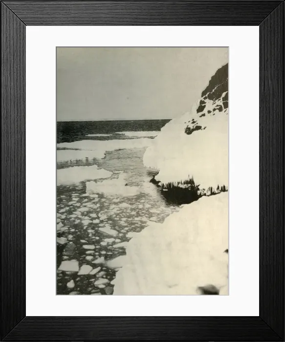 Framed Print : The First Landing-Place, Showing Bay Ice Breaking Out and Drifting Away North, 1908, (1909) Framed Print : The First Landing-Place, Showing Bay Ice Breaking Out and Drifting Away North, 1908, (1909)