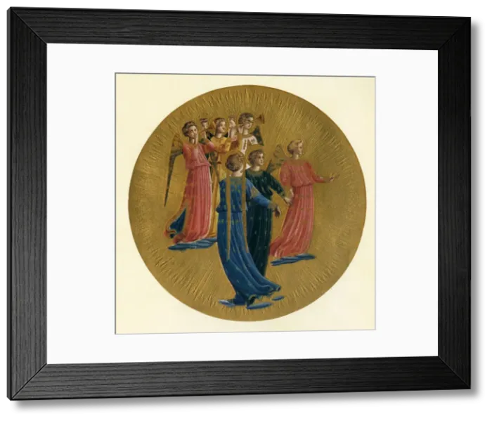 Framed Print : Detail from the Coronation of the Virgin, 15th century, (c1909). Artist: Fra Angelico Framed Print : Detail from the Coronation of the Virgin, 15th century, (c1909). Artist: Fra Angelico