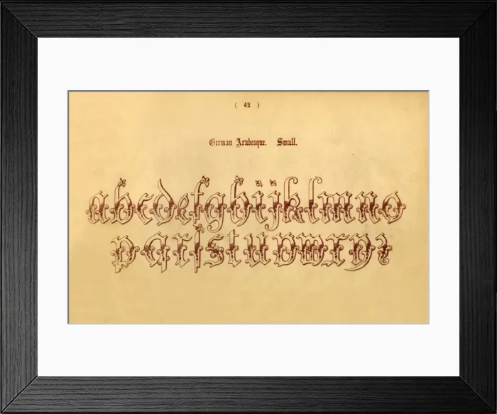 Framed Print : German Arabesque. Small, 1862 Framed Print : German Arabesque. Small, 1862
