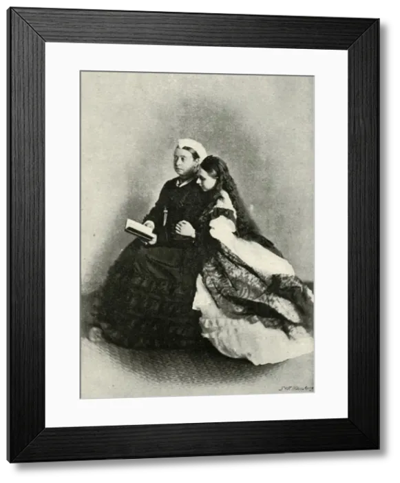 Framed Print : Her Majesty with the Princess Beatrice, April 1871, (c1897). Artist: E&S Woodbury Framed Print : Her Majesty with the Princess Beatrice, April 1871, (c1897). Artist: E&S Woodbury