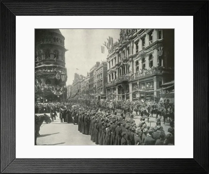 Framed Print : The Royal Procession: Passing the Eastern End of Cheapside, London, 1897. Artist Framed Print : The Royal Procession: Passing the Eastern End of Cheapside, London, 1897. Artist