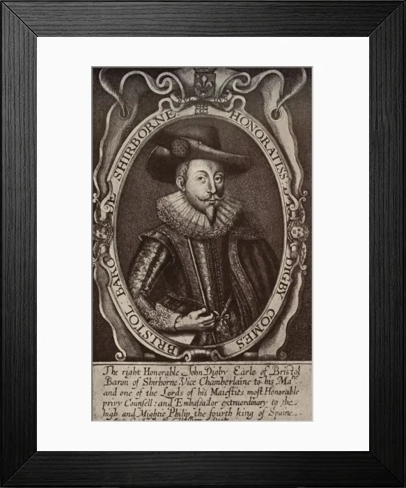Framed Print : John Digby, First Earl of Bristol, early 17th century, (1911). Artist: Renold Elstrack Framed Print : John Digby, First Earl of Bristol, early 17th century, (1911). Artist: Renold Elstrack