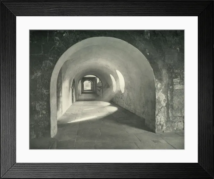 Framed Print : Norman Arch in the Cloisters, Westminster Abbey, 1908 Framed Print : Norman Arch in the Cloisters, Westminster Abbey, 1908