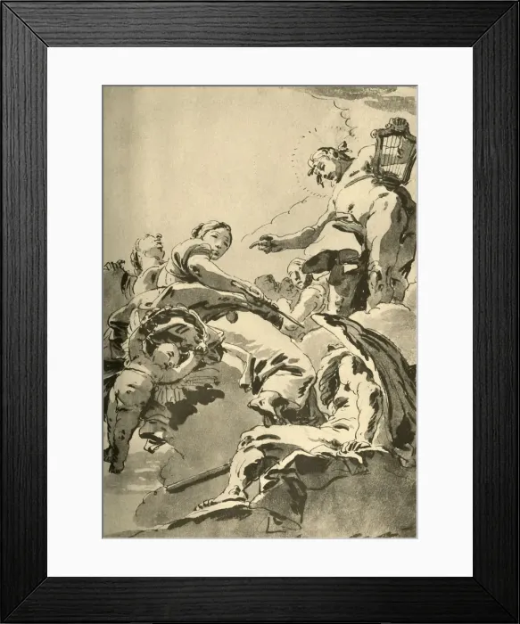 Framed Print : Apollo, the Muses and Chronos, c1730, (1928). Artist: Giovanni Battista Tiepolo Framed Print : Apollo, the Muses and Chronos, c1730, (1928). Artist: Giovanni Battista Tiepolo