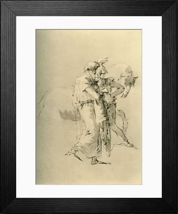 Framed Print : Old man and Young soldier, mid 18th century, (1928). Artist: Giovanni Battista Tiepolo Framed Print : Old man and Young soldier, mid 18th century, (1928). Artist: Giovanni Battista Tiepolo