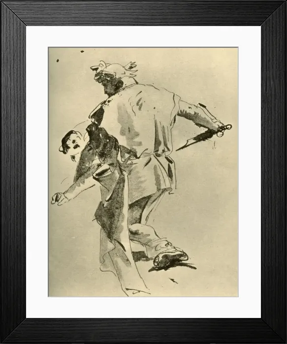 Framed Print : A Man stabbing a Boy, mid 18th century, (1928). Artist: Giovanni Battista Tiepolo Framed Print : A Man stabbing a Boy, mid 18th century, (1928). Artist: Giovanni Battista Tiepolo