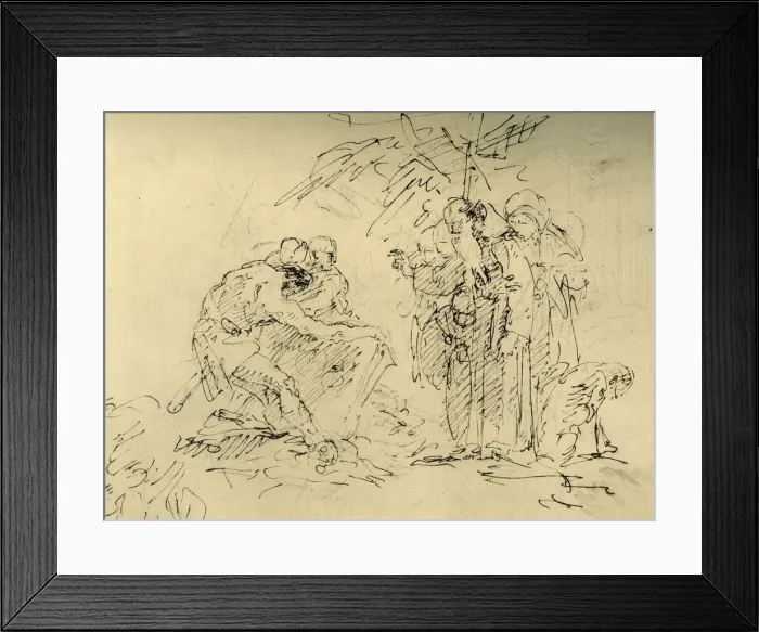 Framed Print : The Opening of a Grave, mid 18th century, (1928). Artist: Giovanni Battista Tiepolo Framed Print : The Opening of a Grave, mid 18th century, (1928). Artist: Giovanni Battista Tiepolo