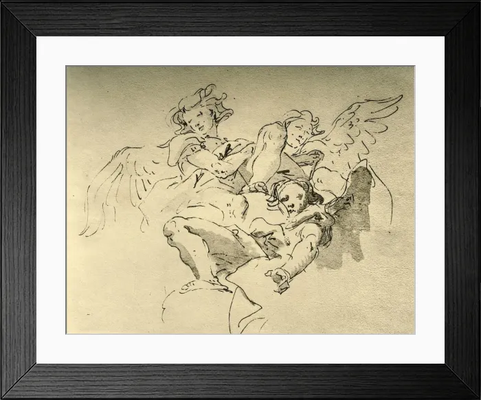 Framed Print : Hovering Angels, mid 18th century, (1928). Artist: Giovanni Battista Tiepolo Framed Print : Hovering Angels, mid 18th century, (1928). Artist: Giovanni Battista Tiepolo