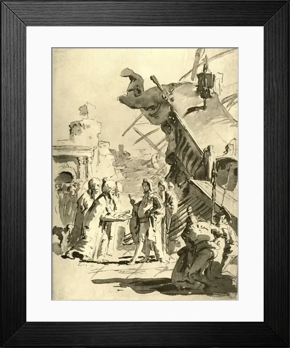 Framed Print : Capitulation of a Town, mid 18th century, (1928). Artist: Giovanni Battista Tiepolo Framed Print : Capitulation of a Town, mid 18th century, (1928). Artist: Giovanni Battista Tiepolo