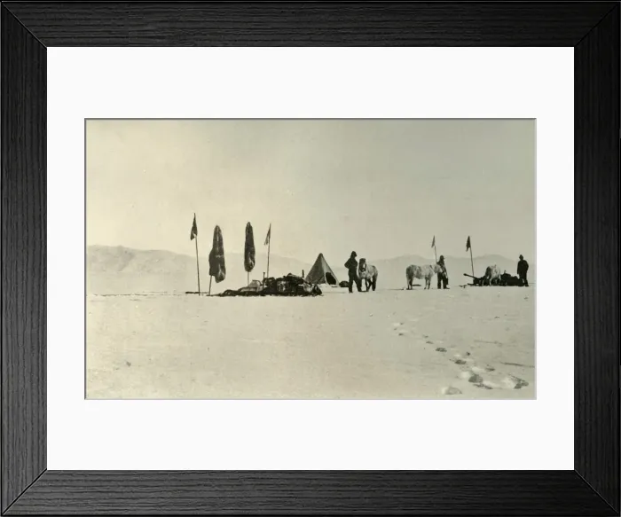 Framed Print : The Camp After Passing the Previous Farthest South Latitude, November 1908, (1909) Framed Print : The Camp After Passing the Previous Farthest South Latitude, November 1908, (1909)