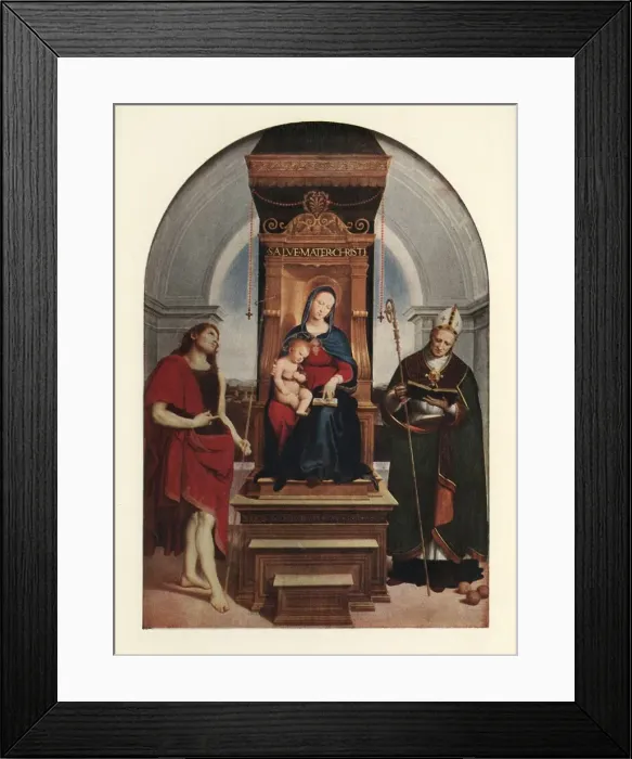 Framed Print : The Ansidei Madonna, 1505, (c1912). Artist: Raphael Framed Print : The Ansidei Madonna, 1505, (c1912). Artist: Raphael