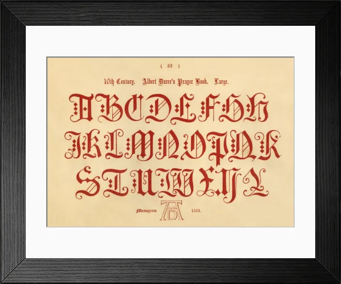 Framed Print : 16th Century. Albert Durers Prayer Book. Large, 1862 Framed Print : 16th Century. Albert Durers Prayer Book. Large, 1862
