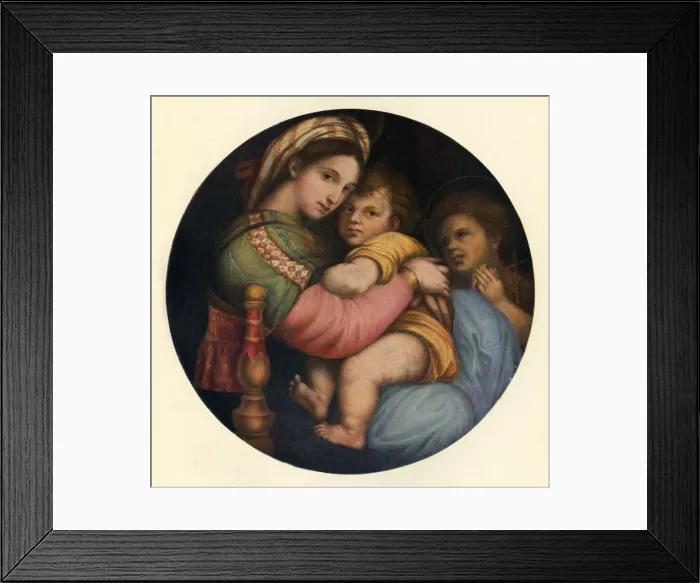 Framed Print : The Madonna Della Sedia, c1514, (c1912). Artist: Raphael Framed Print : The Madonna Della Sedia, c1514, (c1912). Artist: Raphael