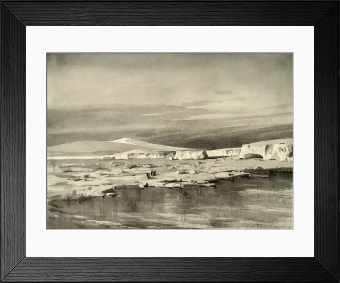 Framed Print : Bay of Whales, or Balloon Bight, c1908, (1909). Artist: George Marston Framed Print : Bay of Whales, or Balloon Bight, c1908, (1909). Artist: George Marston