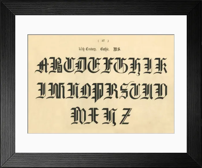 Framed Print : 16th Century. Gothic. MS, 1862 Framed Print : 16th Century. Gothic. MS, 1862